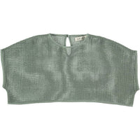 Belle Chiara Green Tea Mesh Cotton Oversized Top