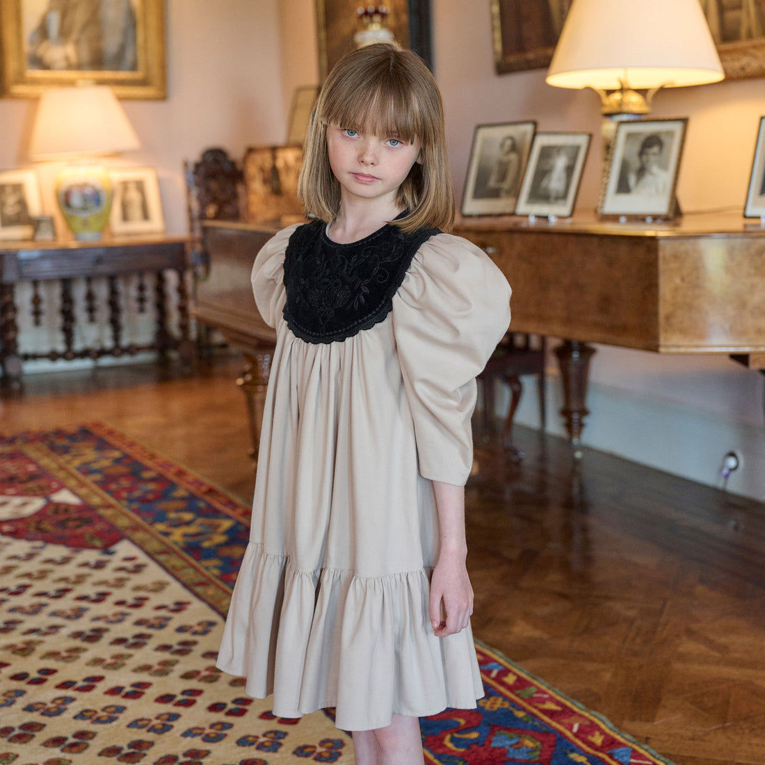 Jessie and James Beige Darcy Dress