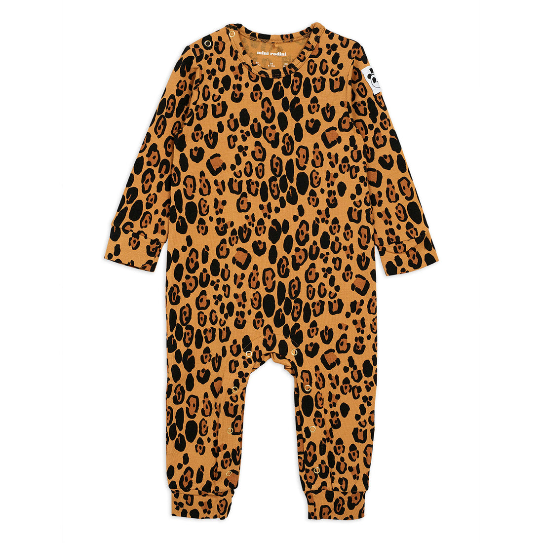 Mini Rodini Beige Basic Leopard Jumpsuit Baby