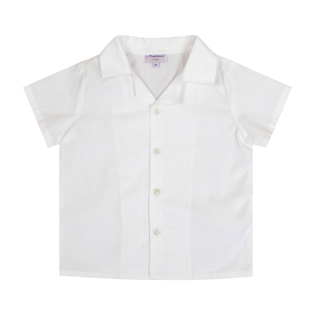 Kidiwi White Poplin Lupin Lapel Collar Shirt