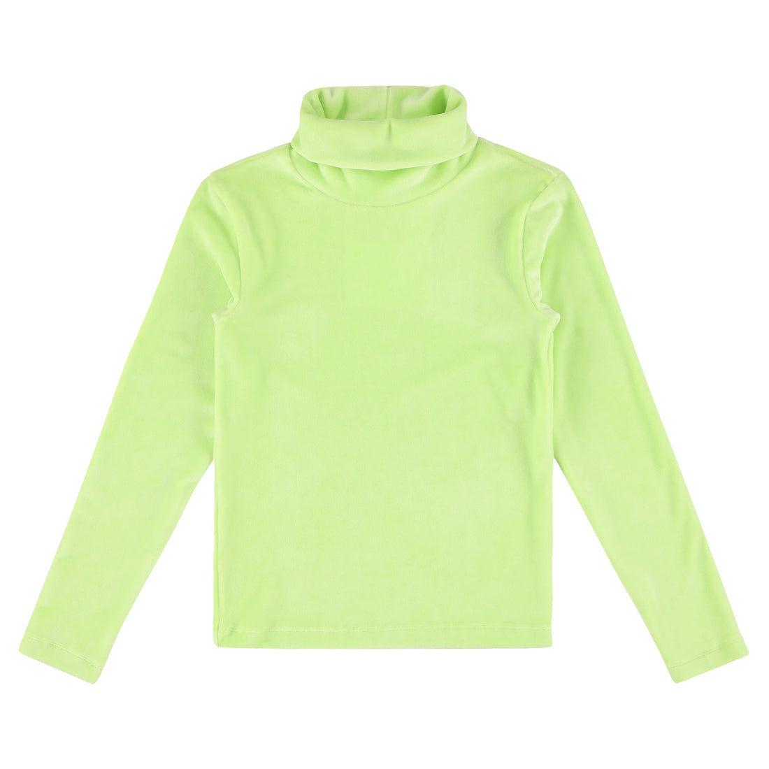 Caroline Bosmans Flash Green Velvet Turtlneck