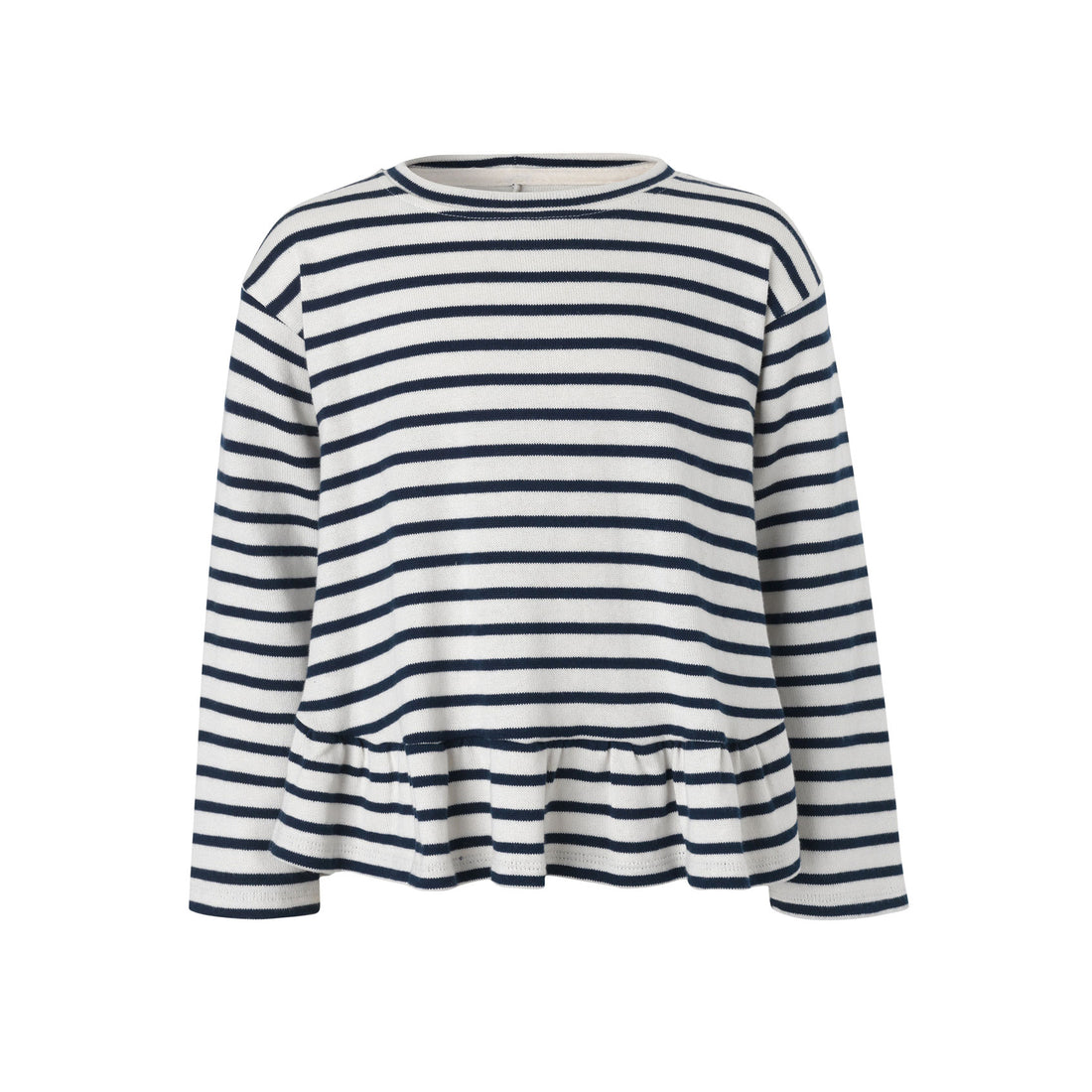 Mads Norgaard Ecru Stripe Peplum Tee