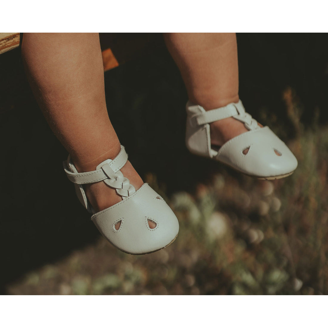 Donsje  Off White Leather Dudu Baby Shoes
