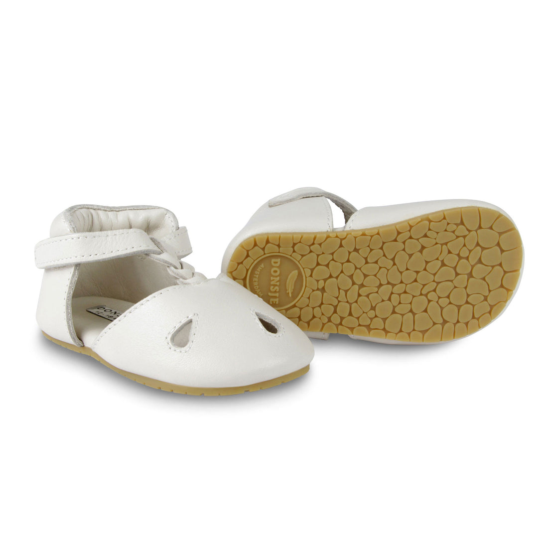 Donsje  Off White Leather Dudu Baby Shoes