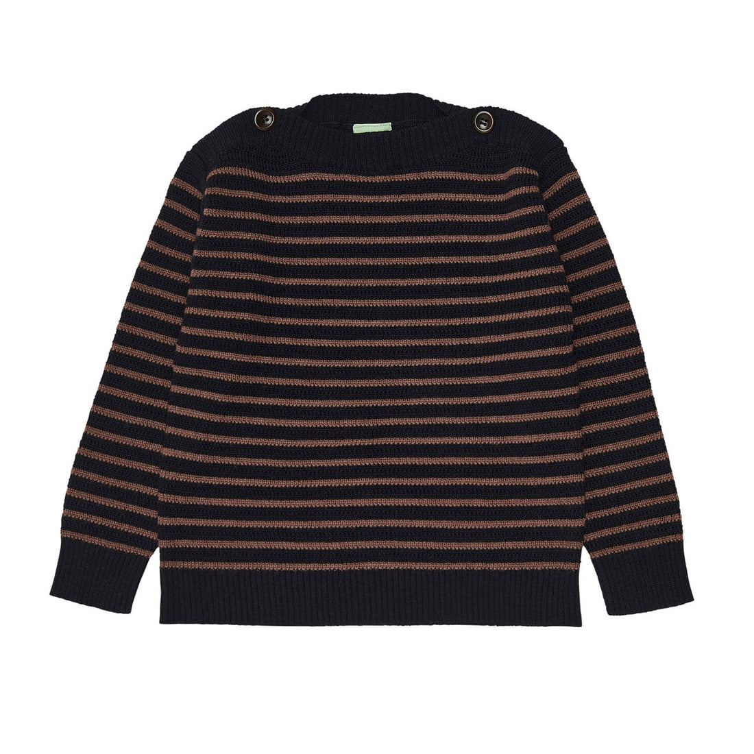 FUB Boatneck Top - Dark Navy/Nutmeg
