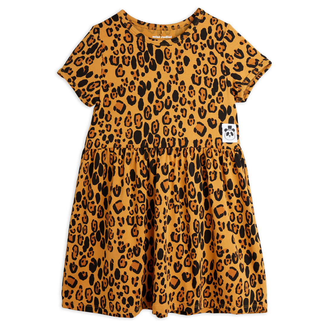Mini Rodini Beige Basic Leopard Dress Tencel