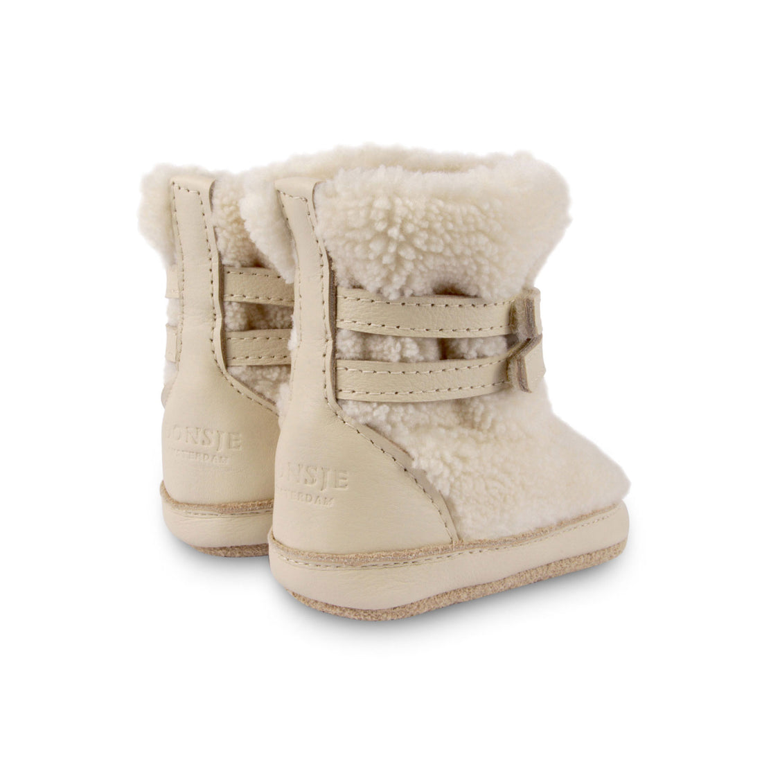 Donsje Off White Curly Faux Fur Larisso Booties