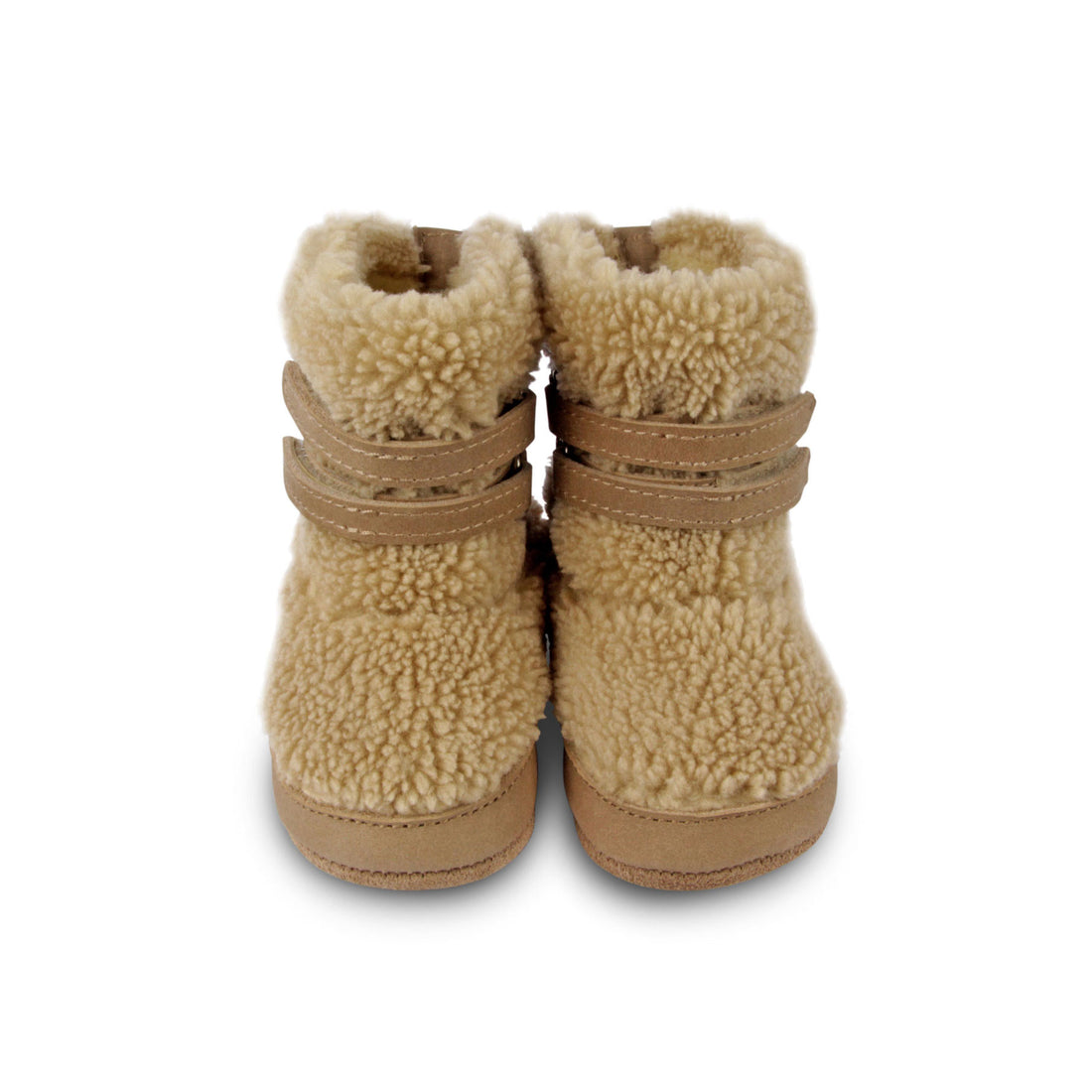 Donsje Beige Curly Faux Fur Larisso Booties