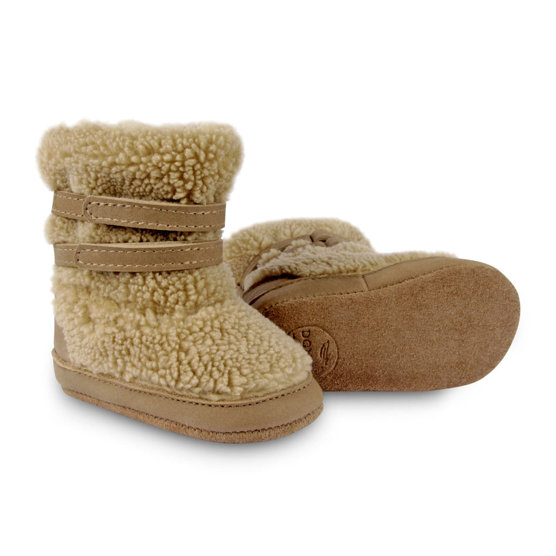 Donsje Beige Curly Faux Fur Larisso Booties