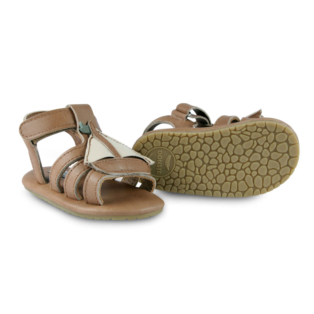 Donsje  Nutmeg Leather Boat Flops Baby Sandal
