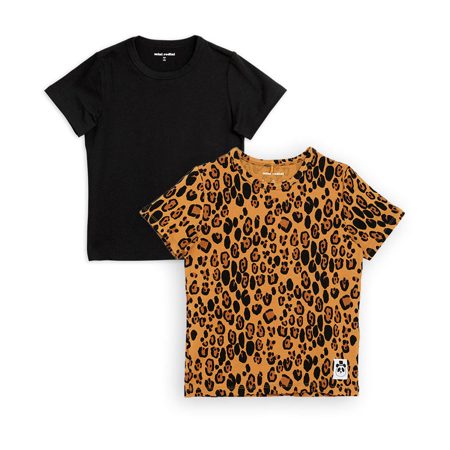 Mini Rodini Multi Basic Leopard Tee 2-Pack