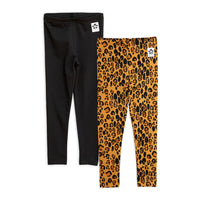 Mini Rodini Multi Basic Leopard Leggings 2-Pack