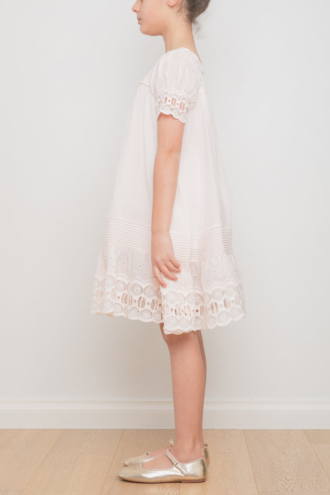 Petite Amalie Mary Embrodiered Border Dress