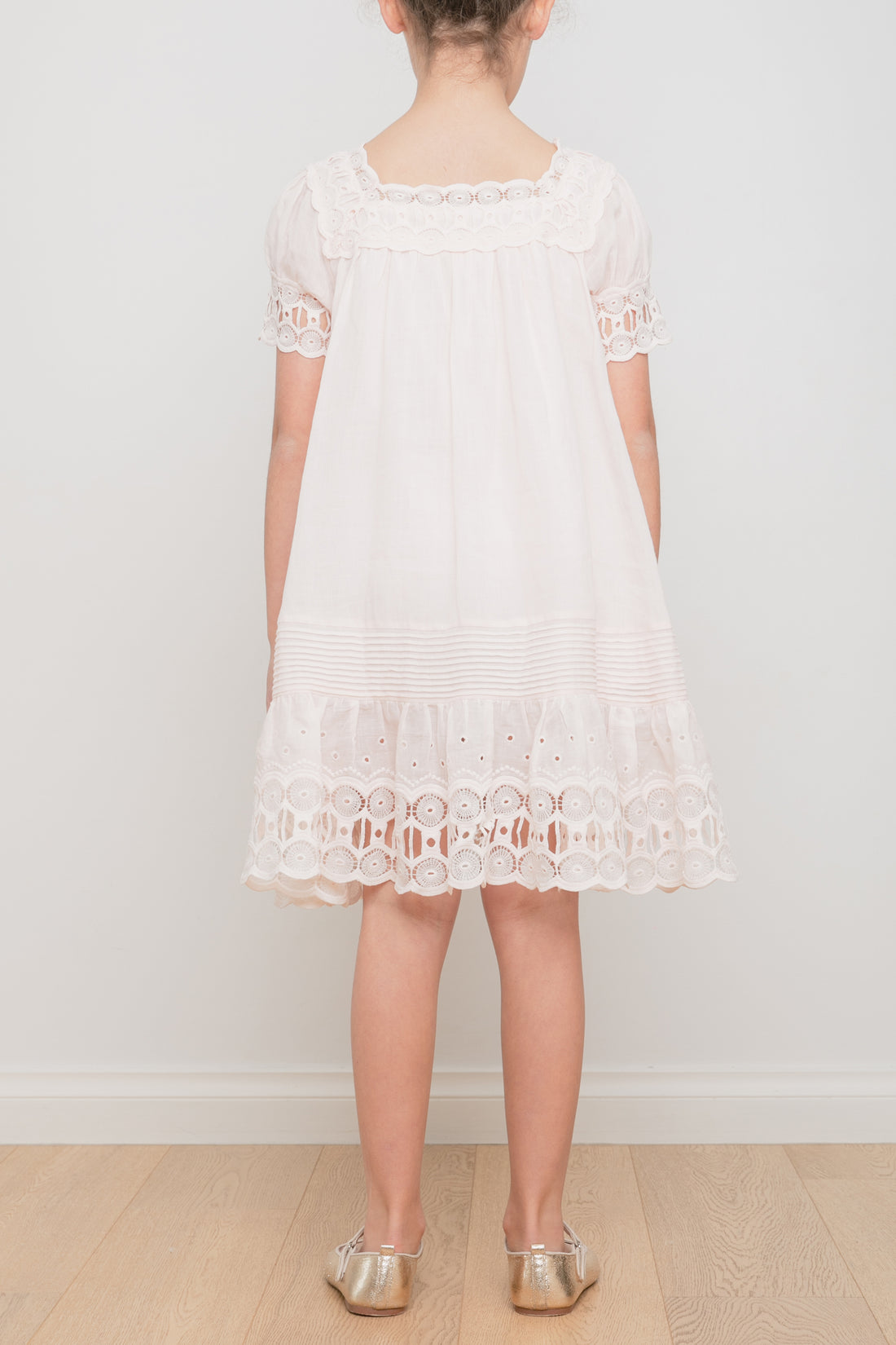 Petite Amalie Mary Embrodiered Border Dress
