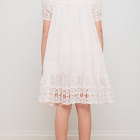 Petite Amalie Mary Embrodiered Border Dress