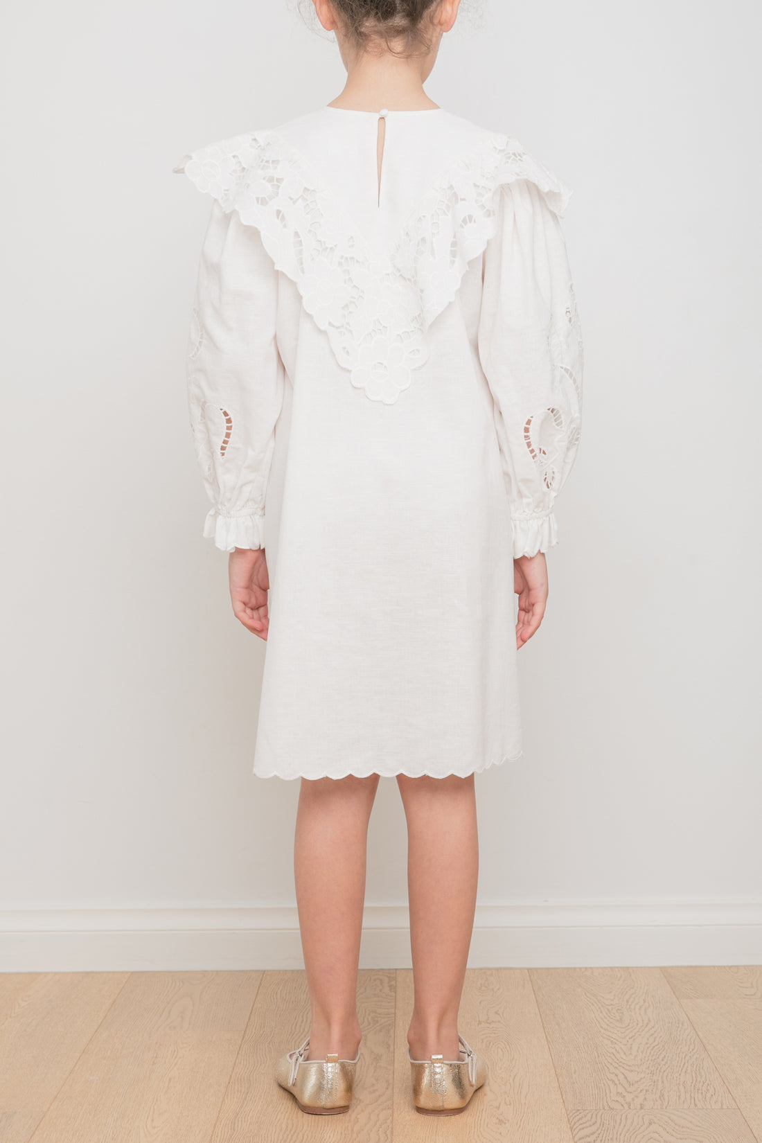 Petite Amalie Linen Lacework Dress