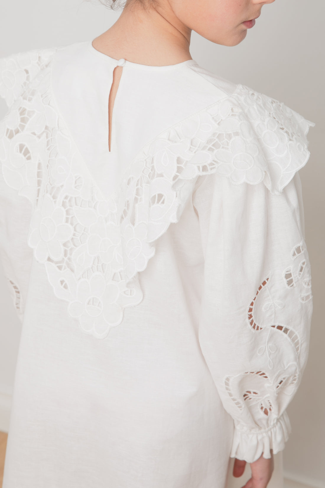 Petite Amalie Linen Lacework Dress