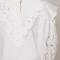 Petite Amalie Linen Lacework Dress