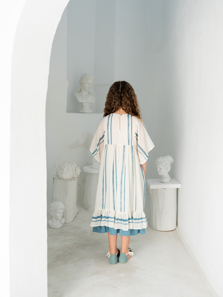 Belle Chiara Blue Double Stripe Hestia Dress