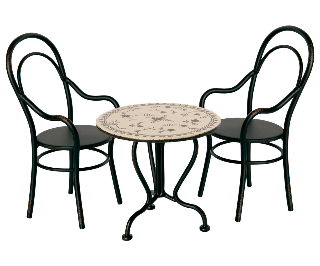 Maileg Vintage Tea Table, Micro - Anthracite