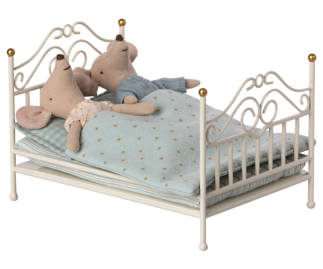 Maileg Vintage Bed, Micro - Off White