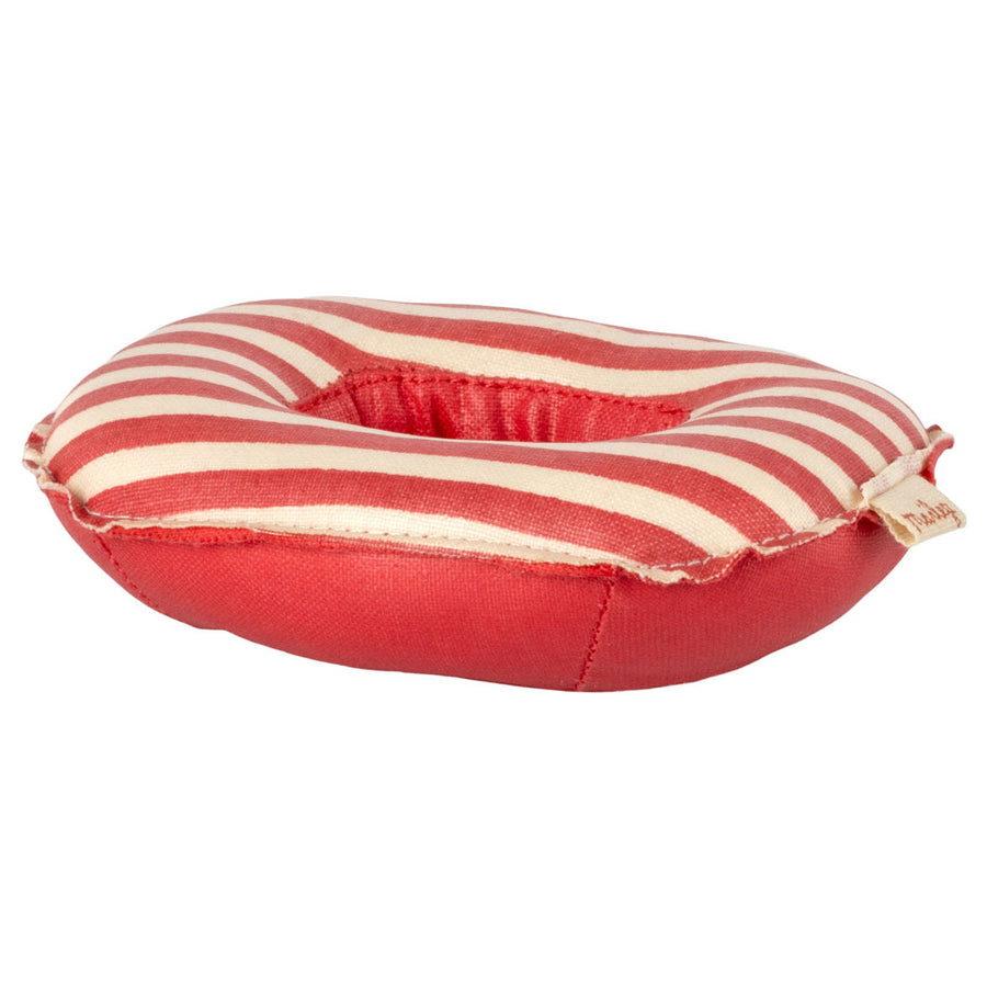 Maileg Rubber boat, Small mouse - Red Stripe