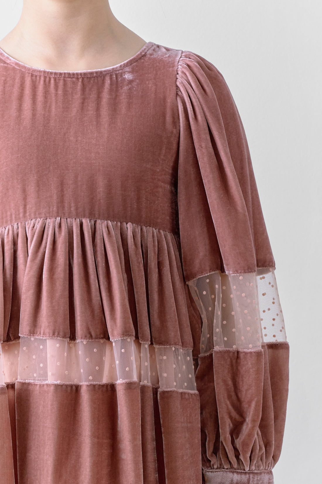 Petite Amalie Rose Layla Velvet Tulle Dress
