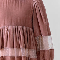 Petite Amalie Rose Layla Velvet Tulle Dress