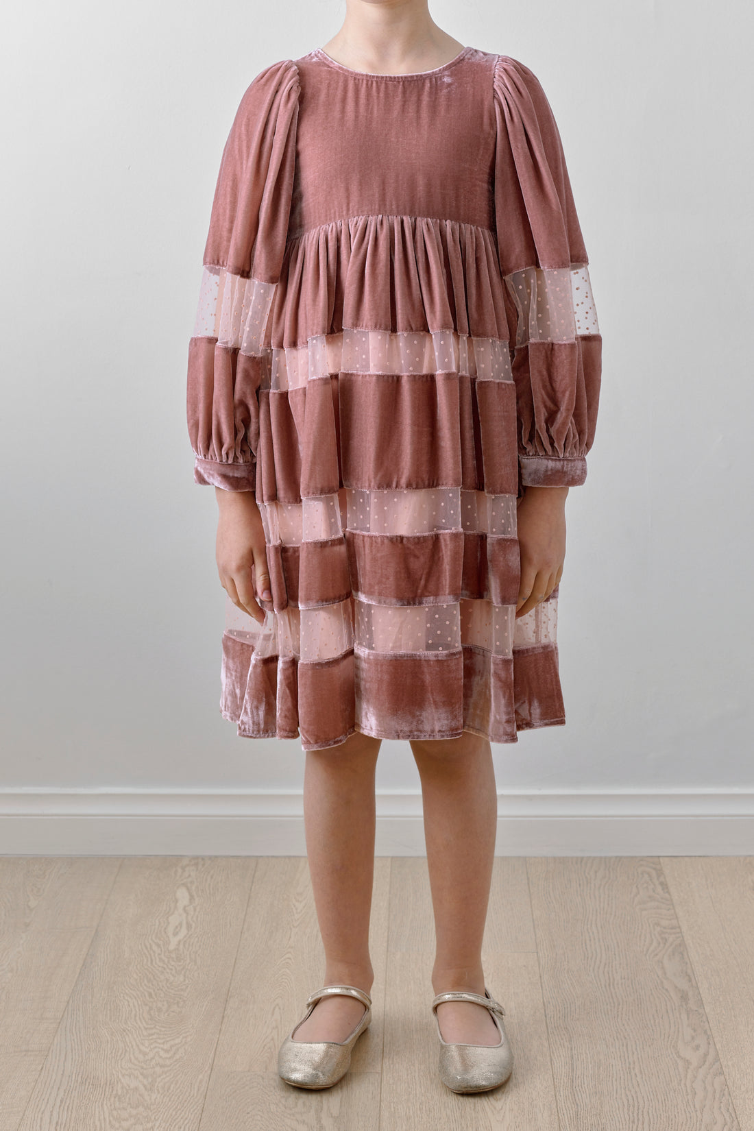 Petite Amalie Rose Layla Velvet Tulle Dress