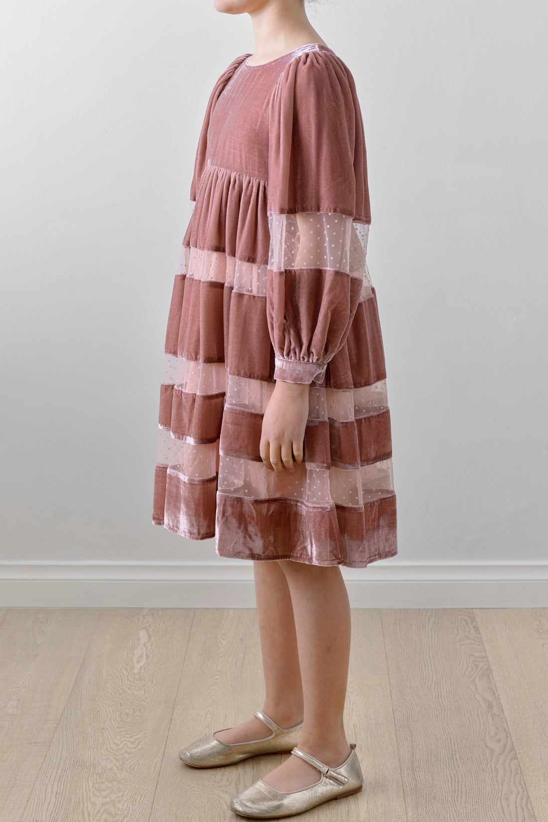 Petite Amalie Rose Layla Velvet Tulle Dress