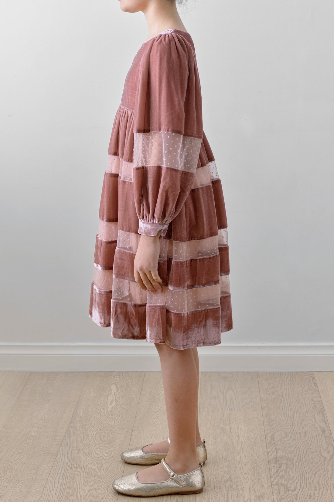 Petite Amalie Rose Layla Velvet Tulle Dress
