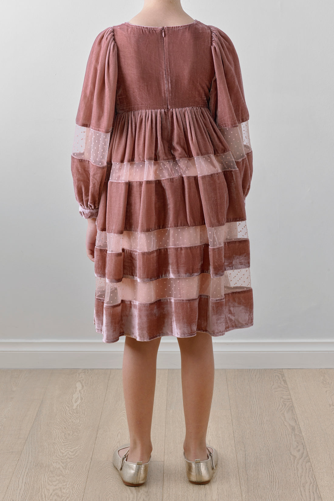 Petite Amalie Rose Layla Velvet Tulle Dress