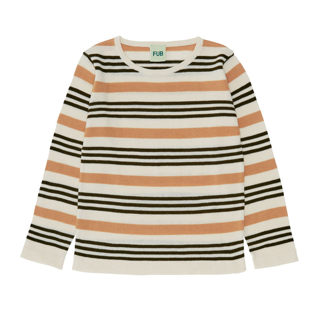 Fub Ecru/Chocolate Contrast Stripe Blouse