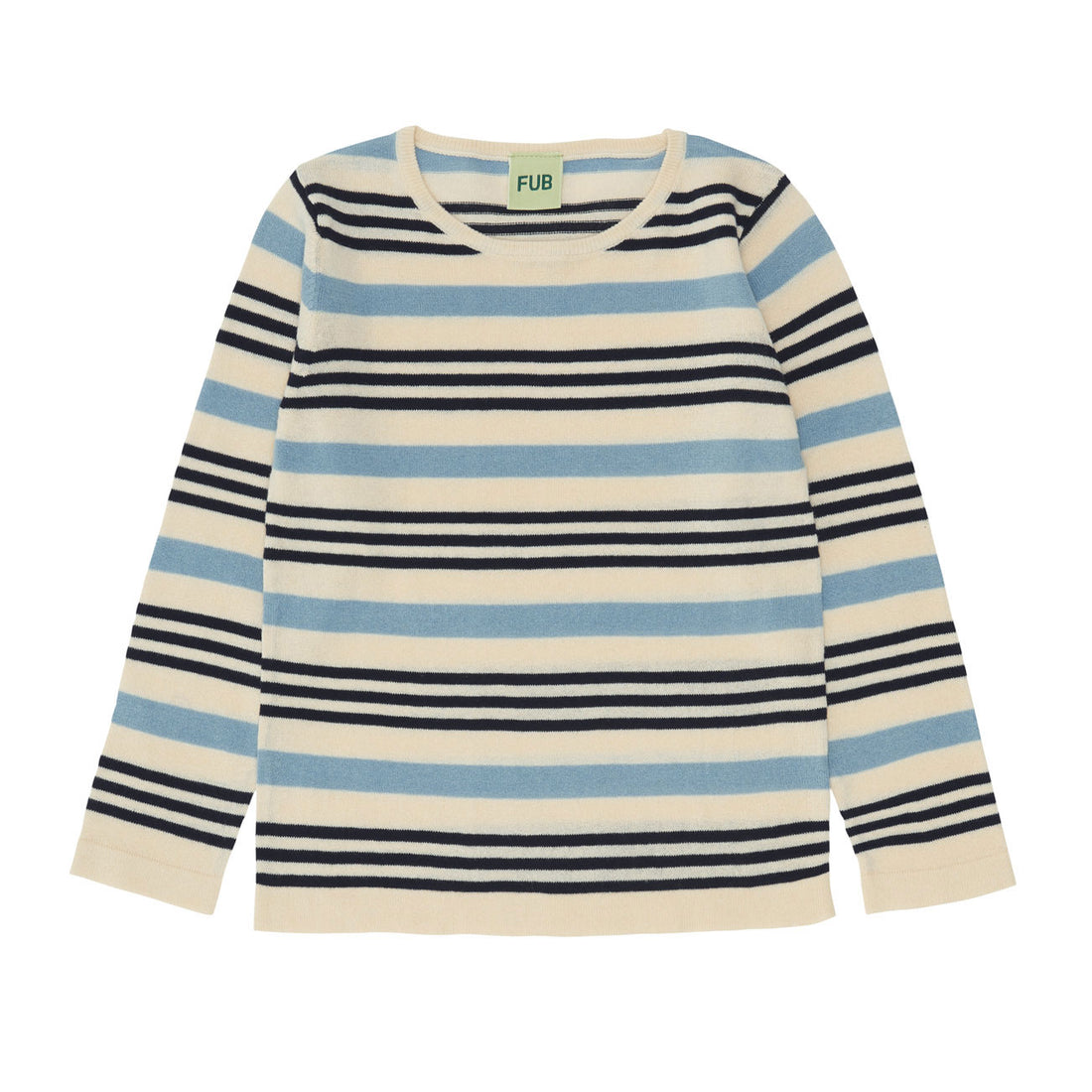 Fub Ecru/Dark Navy Contrast Stripe Blouse