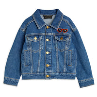 Mini Rodini Blue Ritzratz Embroidered Denim Jacket