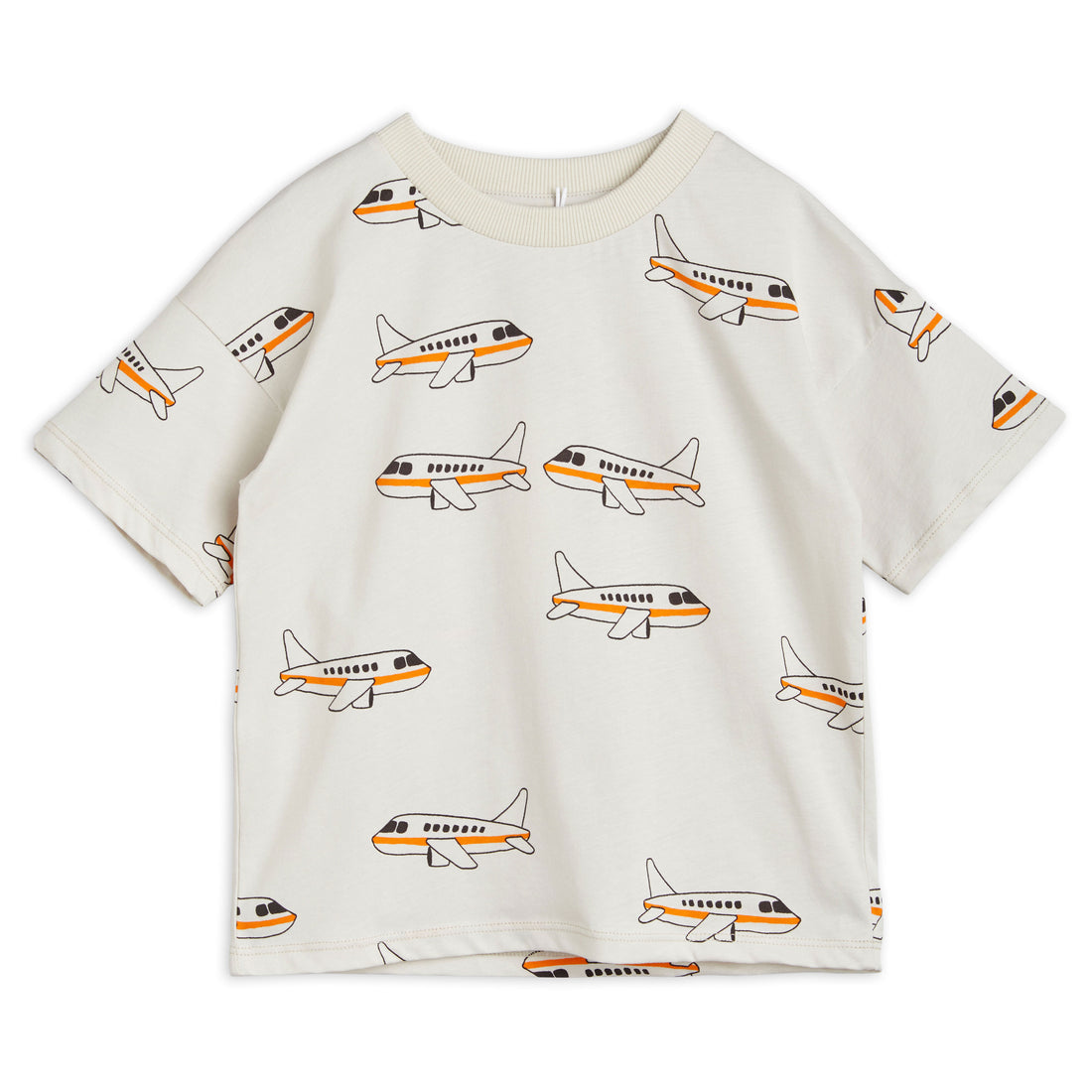 Mini Rodini Grey Airplane Tee
