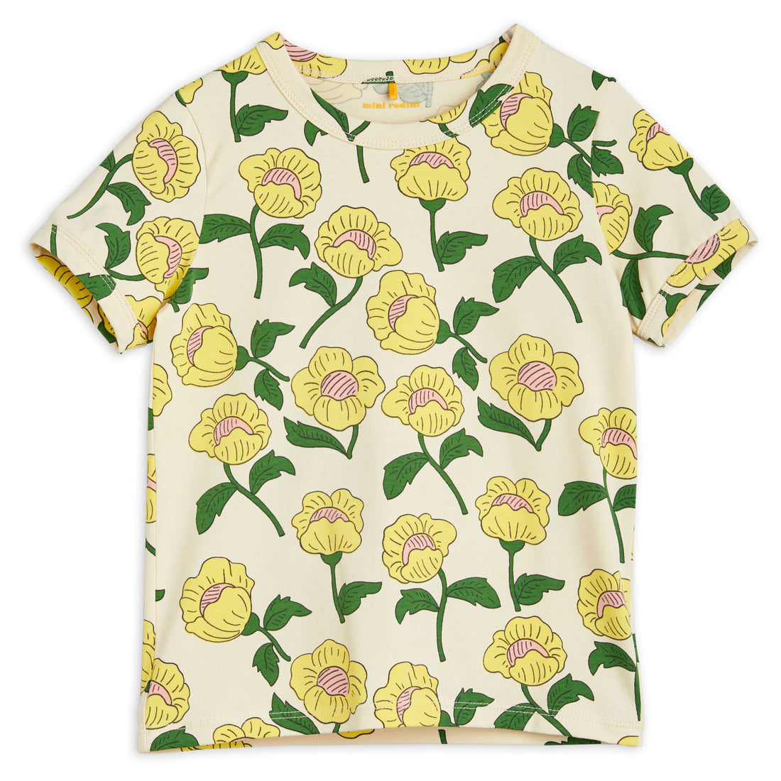 Mini Rodini Yellow Flowers Tee