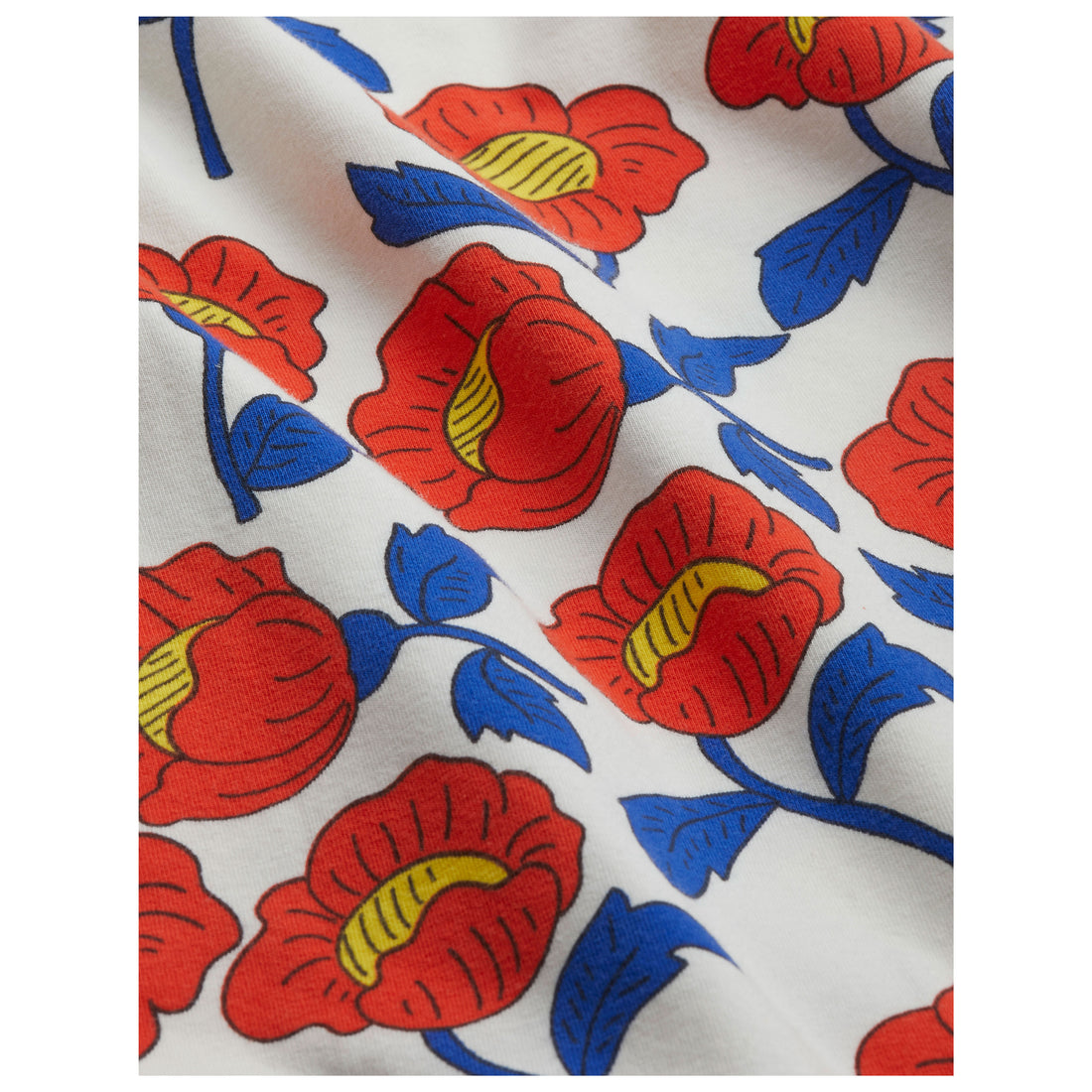 Mini Rodini Red Flowers Tee