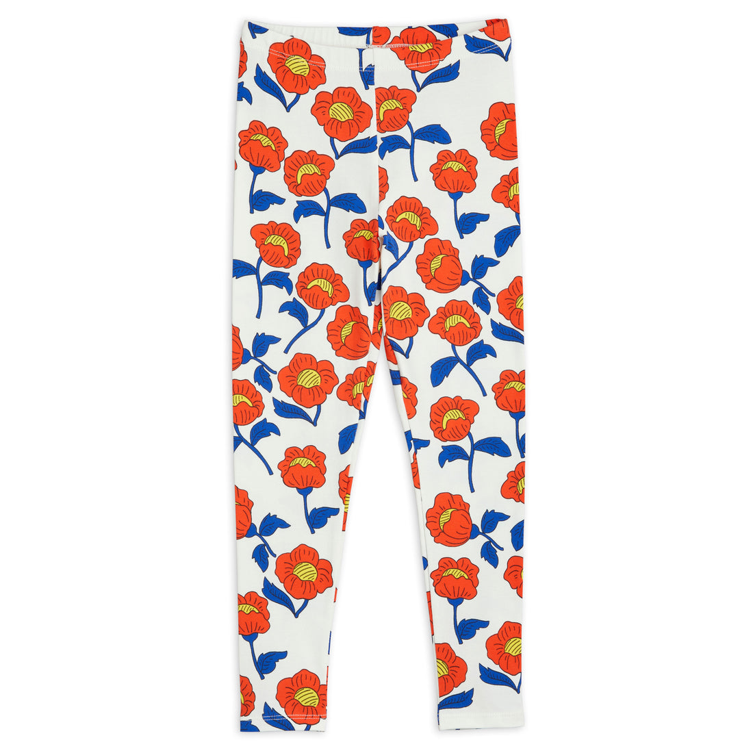 Mini Rodini Red Flowers Leggings