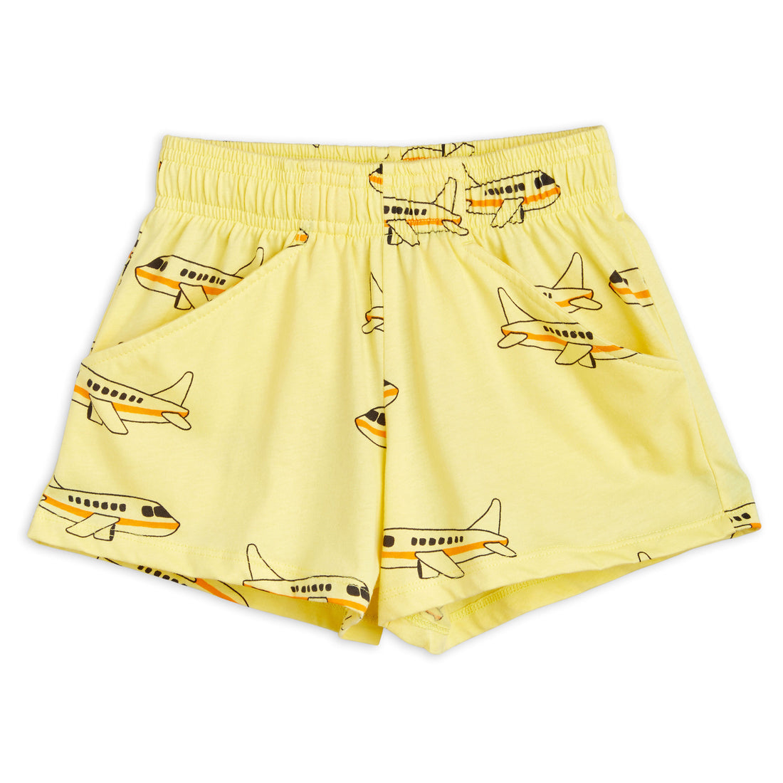 Mini Rodini Yellow Airplane Shorts