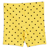 Mini Rodini Yellow Polka Dot Bike Shorts