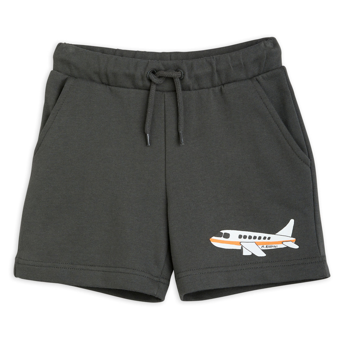 Mini Rodini Grey Airplane Sweatshorts