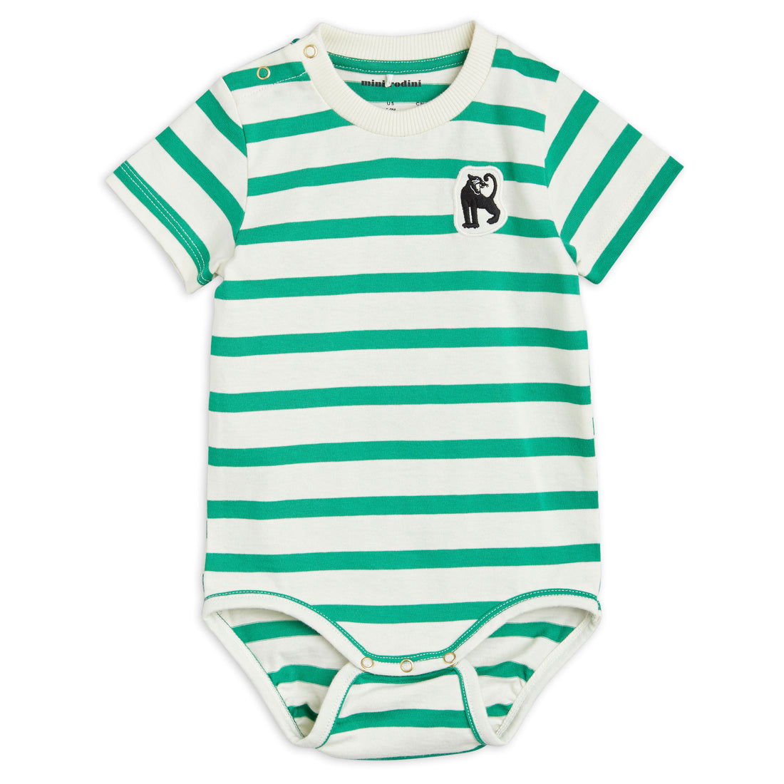 Mini Rodini Green Panther Patch Body