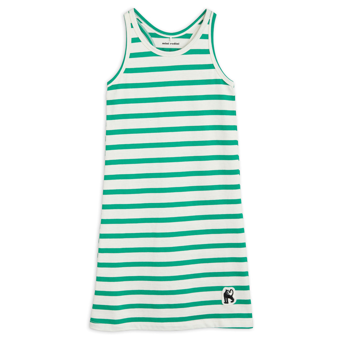 Mini Rodini Green Panther Patch Tank Dress