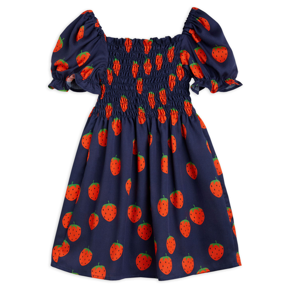 Mini Rodini Blue Strawberries Woven Dress