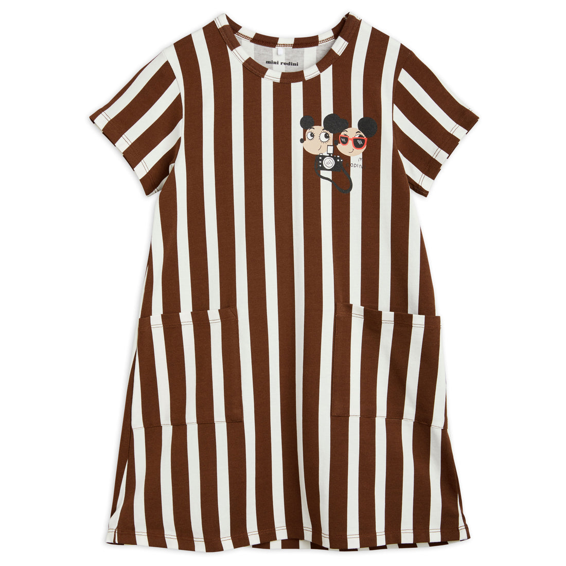 Mini Rodini Brown Ritzratz Stripe Dress