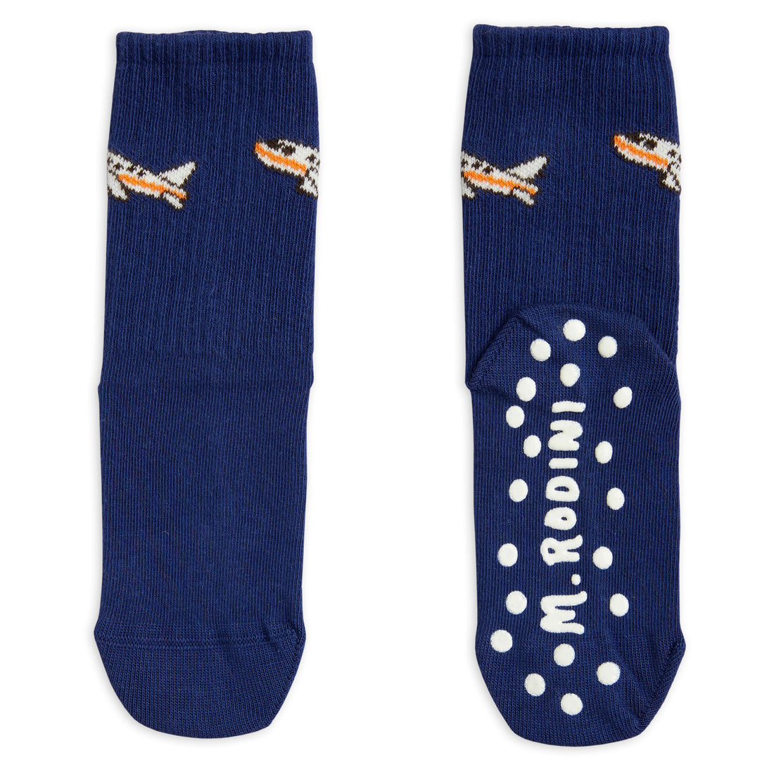 Mini Rodini Blue Airplane Anti Slip