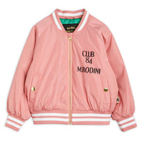Mini Rodini Pink Pigeons Woven Baseball Jacket