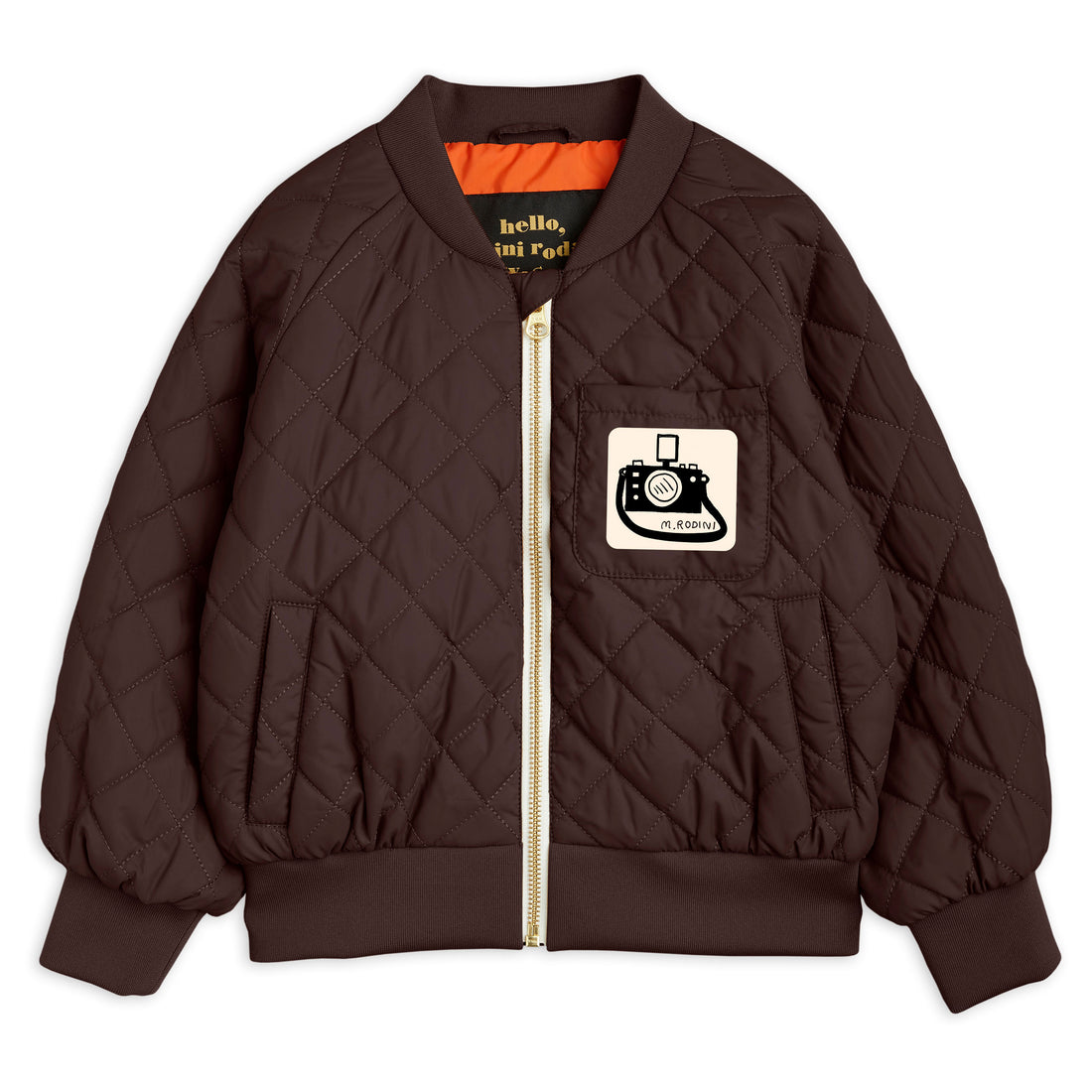 Mini Rodini Brown Ritzratz Baseball Jacket