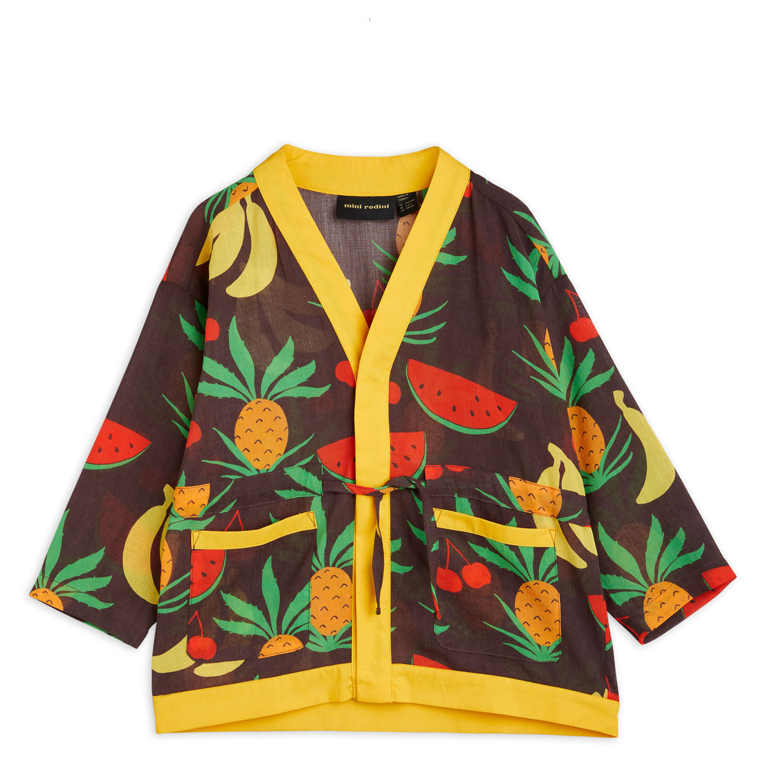 Mini Rodini Brown Fruits Woven Tunic